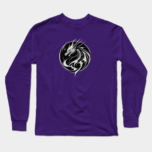 Dragon symbol, tattoo style Long Sleeve T-Shirt